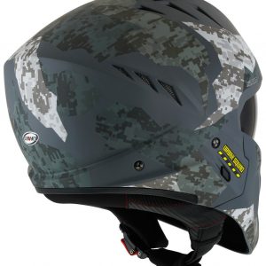 Il Casco modulare Suomy Armor Urban Squad Grey, ispirato al mondo movie e sci-fi, è il nuovissimo modulare SUOMY composto in materiale termoplastico ADT-Advanced sviluppato e ottimizzato per l'utilizzo cittadino e low ride.