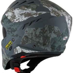 Il Casco modulare Suomy Armor Urban Squad Grey, ispirato al mondo movie e sci-fi, è il nuovissimo modulare SUOMY composto in materiale termoplastico ADT-Advanced sviluppato e ottimizzato per l'utilizzo cittadino e low ride.