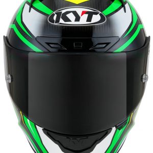 KYT NZ Race Stride - Verde Fluo Bianco, il casco integrale di KYT in materiale tricomposito derivato direttamente dal mondo delle corse.