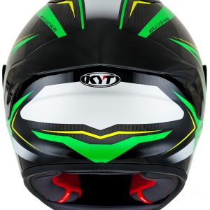 KYT NZ Race Stride - Verde Fluo Bianco, il casco integrale di KYT in materiale tricomposito derivato direttamente dal mondo delle corse.