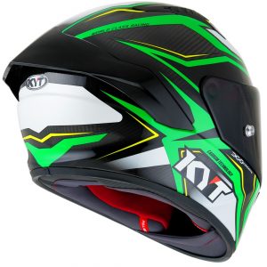 KYT NZ Race Stride - Verde Fluo Bianco, il casco integrale di KYT in materiale tricomposito derivato direttamente dal mondo delle corse.