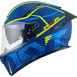 KYT R2R Concept Blu Opaco Giallo vanta prestazioni, tecnologia, design ai massimi livelli: R2R “from Race to Road” è il casco per affrontare lunghi viaggi in libertà.