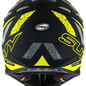 Casco Cross Suomy X-Wing Reel Matt Yellow Fluo è un casco di una nuova generazione dalle forme dinamiche e performanti composto da un mix di resine termoplastiche rinforzate in grado di garantire un’altissima resistenza agli urti.