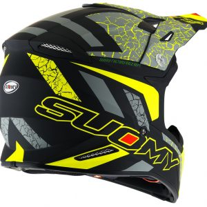 Casco Cross Suomy X-Wing Reel Matt Yellow Fluo è un casco di una nuova generazione dalle forme dinamiche e performanti composto da un mix di resine termoplastiche rinforzate in grado di garantire un’altissima resistenza agli urti.