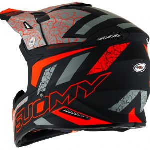 Casco Cross Suomy X-Wing Reel Matt Orange Fluo è un casco di una nuova generazione dalle forme dinamiche e performanti composto da un mix di resine termoplastiche rinforzate in grado di garantire un’altissima resistenza agli urti.