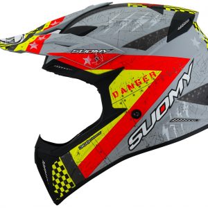 Casco Cross Suomy X-Wing Jetfighter Matt Red  è un casco di una nuova generazione dalle forme dinamiche e performanti composto da un mix di resine termoplastiche rinforzate in grado di garantire un’altissima resistenza agli urti.