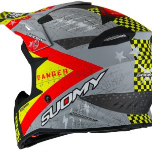 Casco Cross Suomy X-Wing Jetfighter Matt Red  è un casco di una nuova generazione dalle forme dinamiche e performanti composto da un mix di resine termoplastiche rinforzate in grado di garantire un’altissima resistenza agli urti.