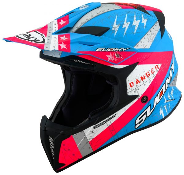 Casco Cross Suomy X-Wing Jetfighter Matt Pink è un casco di una nuova generazione dalle forme dinamiche e performanti composto da un mix di resine termoplastiche rinforzate in grado di garantire un’altissima resistenza agli urti.