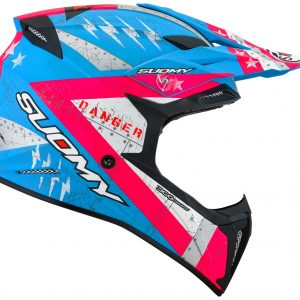 Casco Cross Suomy X-Wing Jetfighter Matt Pink è un casco di una nuova generazione dalle forme dinamiche e performanti composto da un mix di resine termoplastiche rinforzate in grado di garantire un’altissima resistenza agli urti.